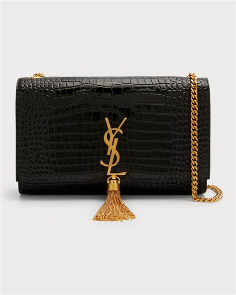 ysl croc tassel medium